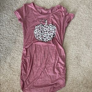 Maternity Tee Shirt Pink Pumpkin